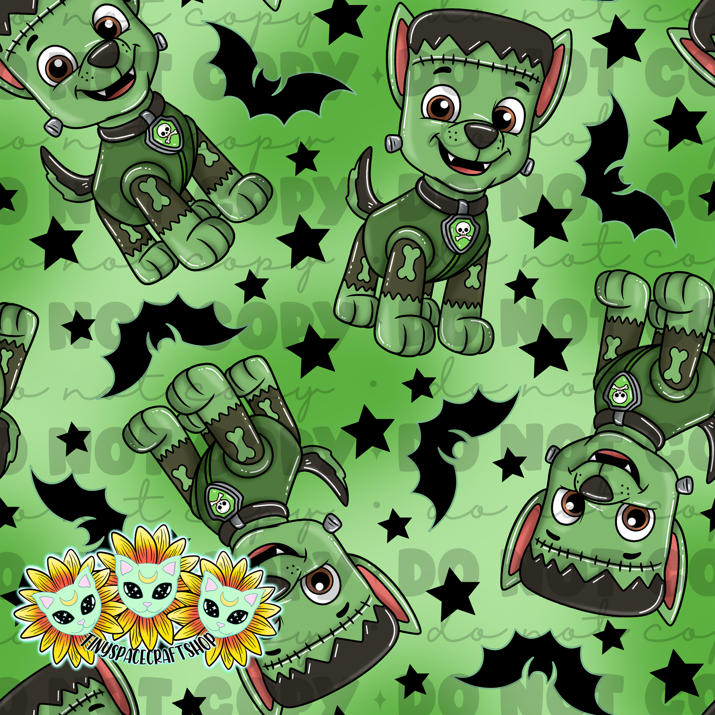 Green dog