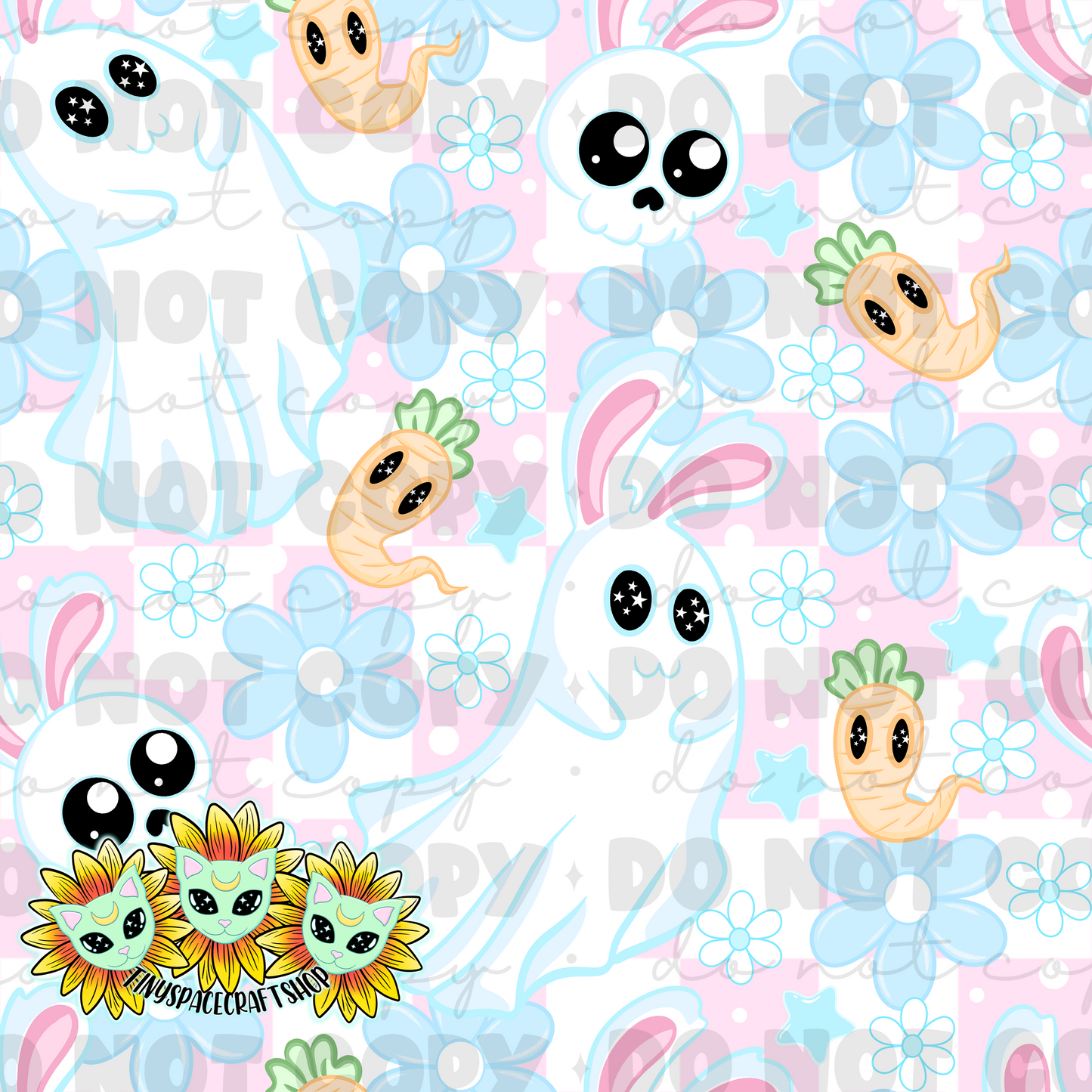 Floral ghost bunny
