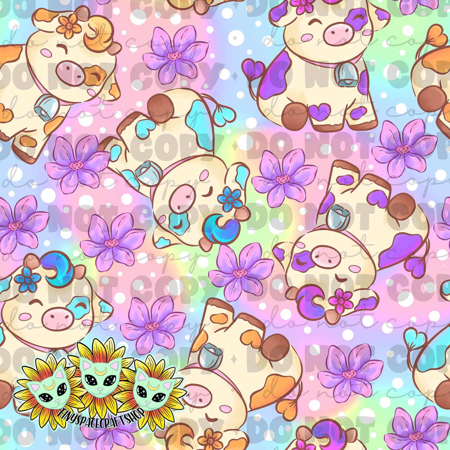 Floral cow