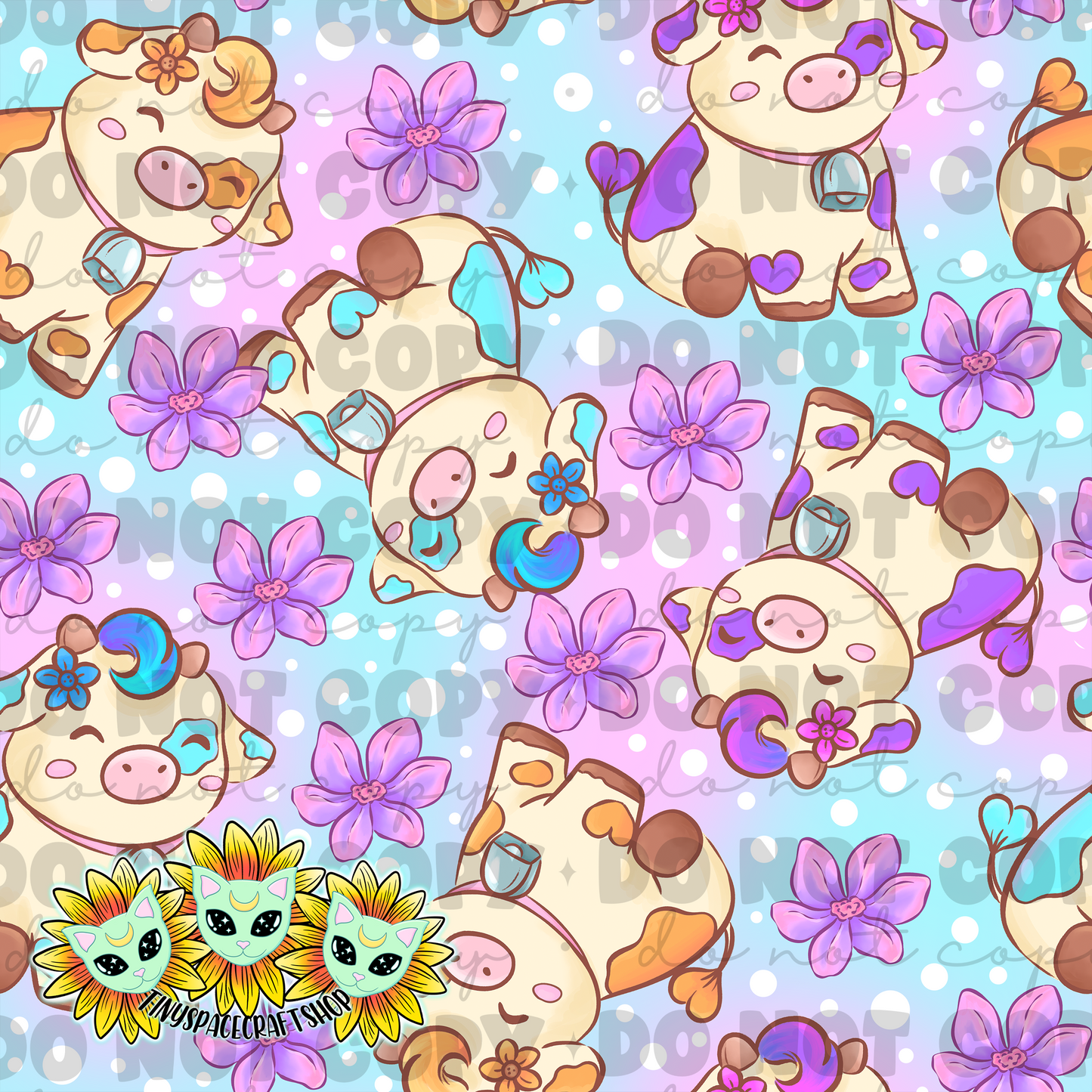 Floral cow