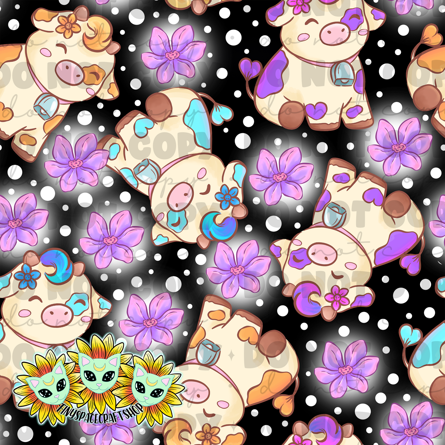 Floral cow