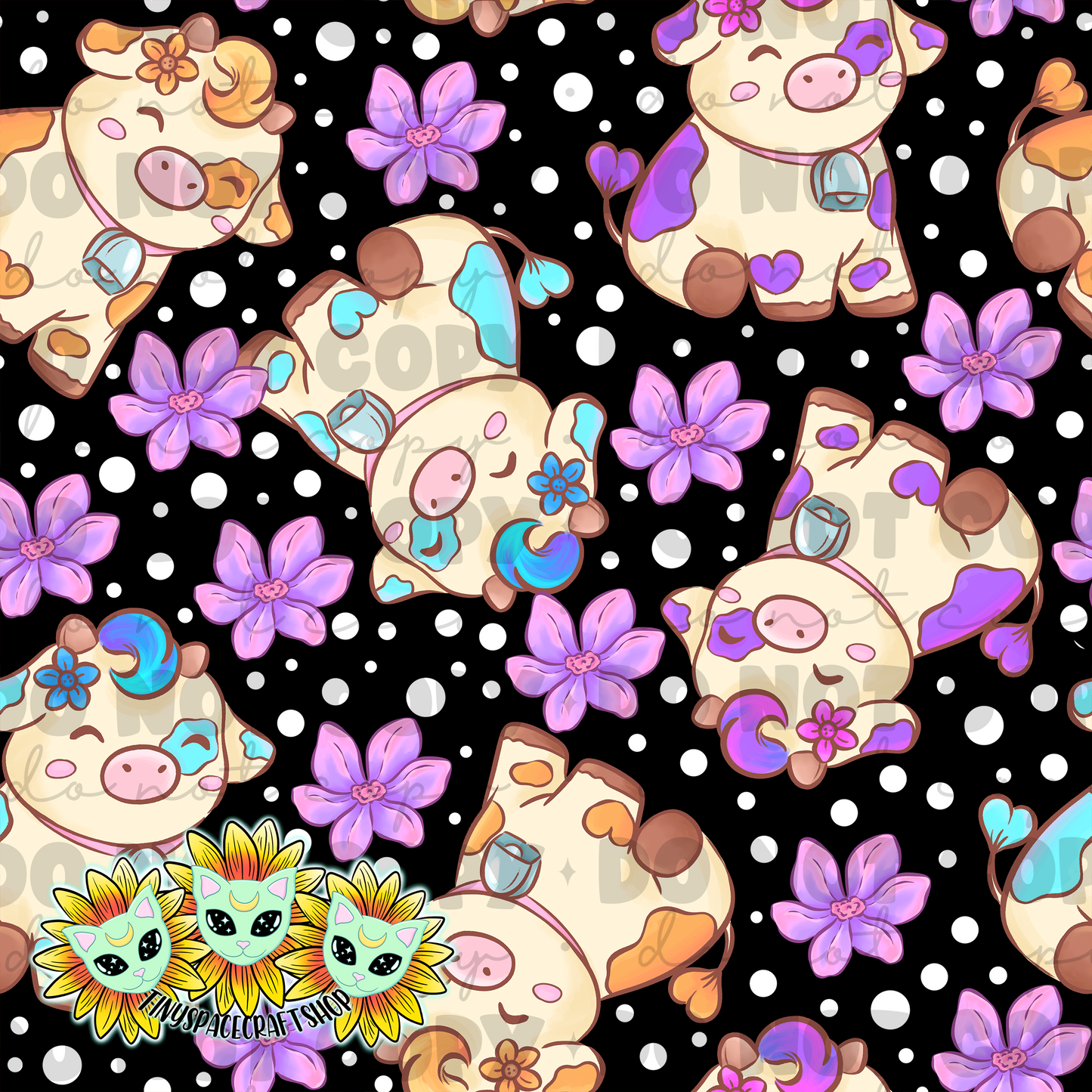 Floral cow