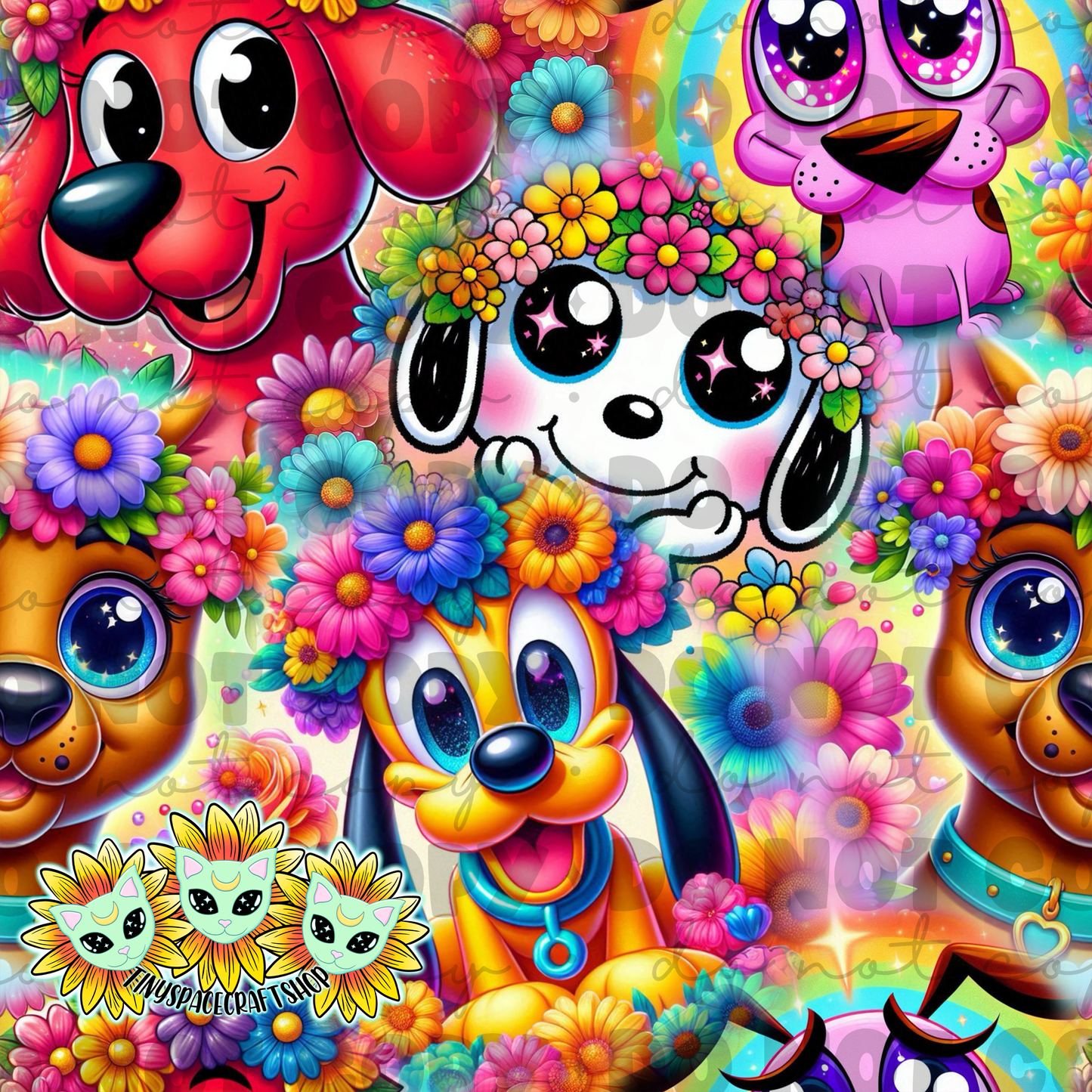 Floral dogs