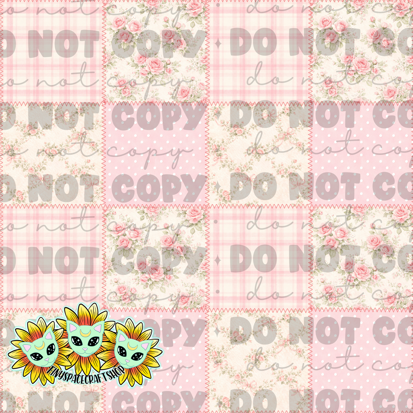 Pink floral patch