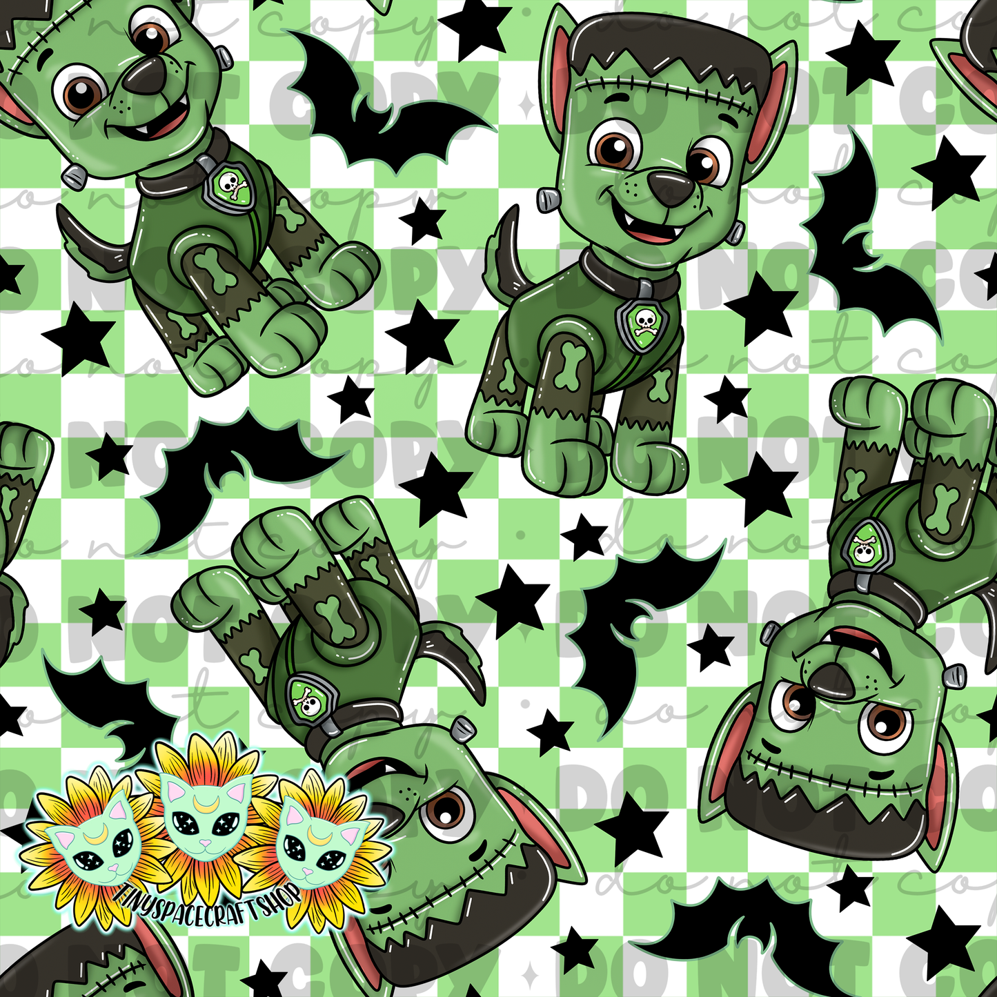 Green dog