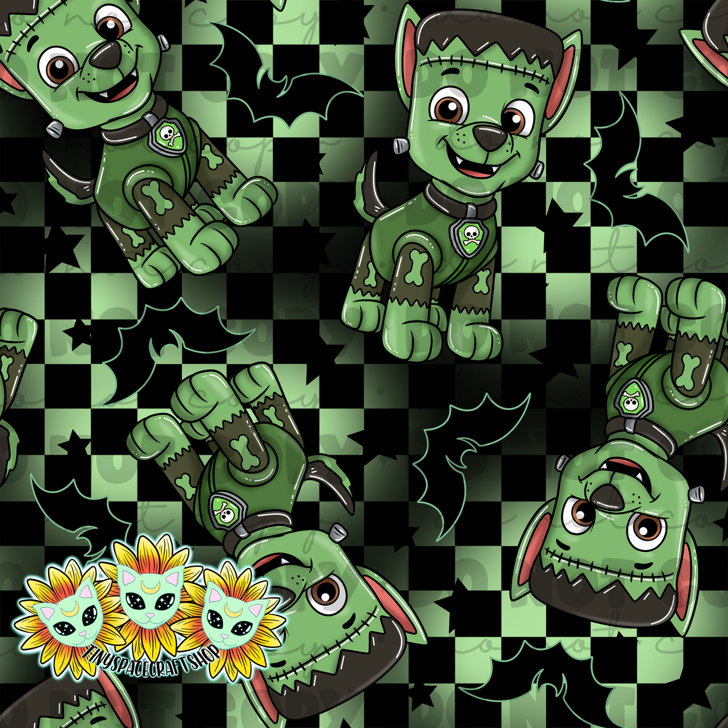 Green dog