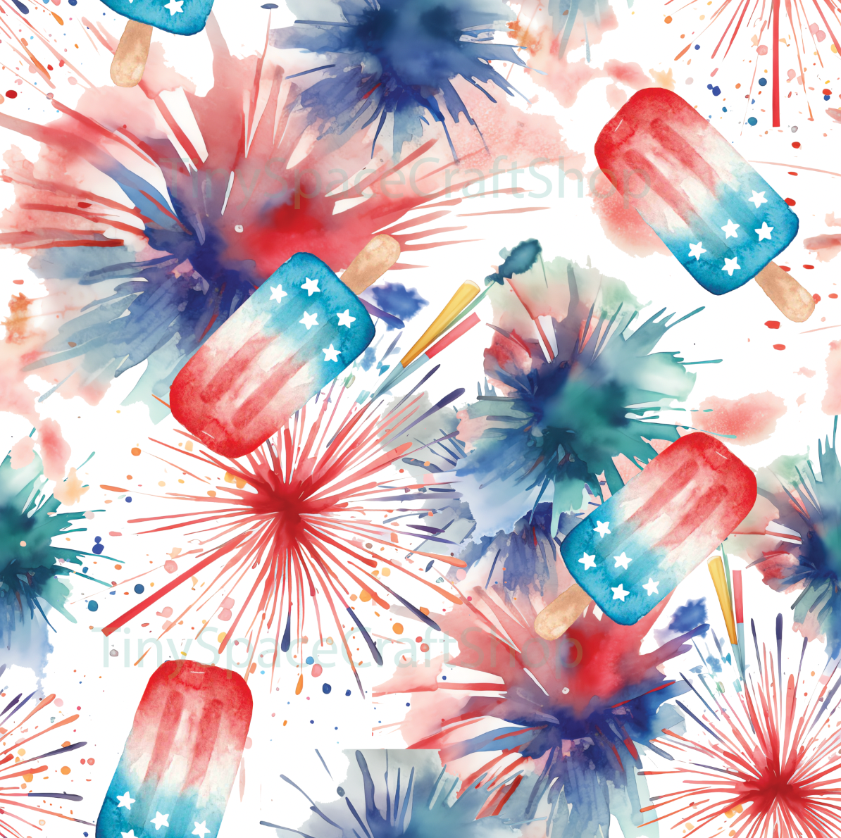 Red white blue popsicles