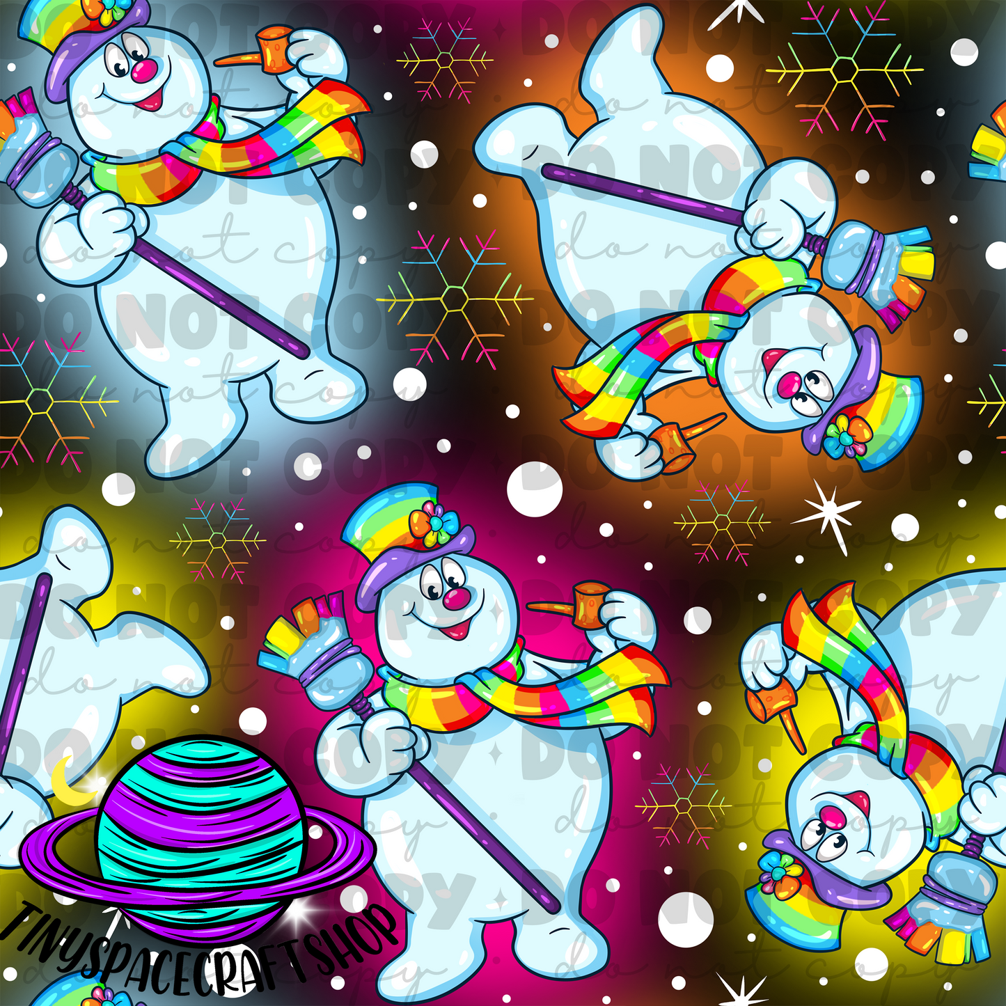 Rainbow snowman