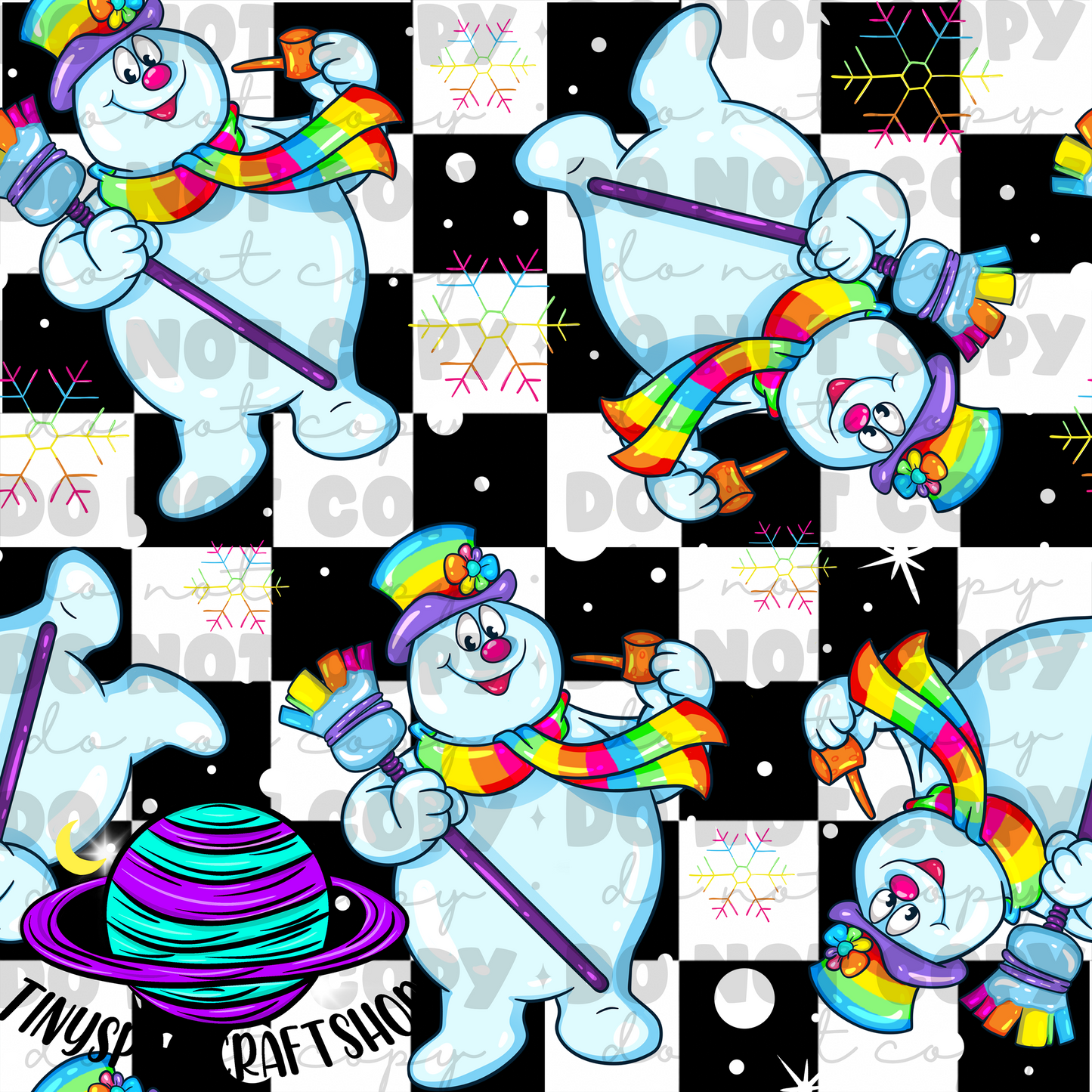 Rainbow snowman