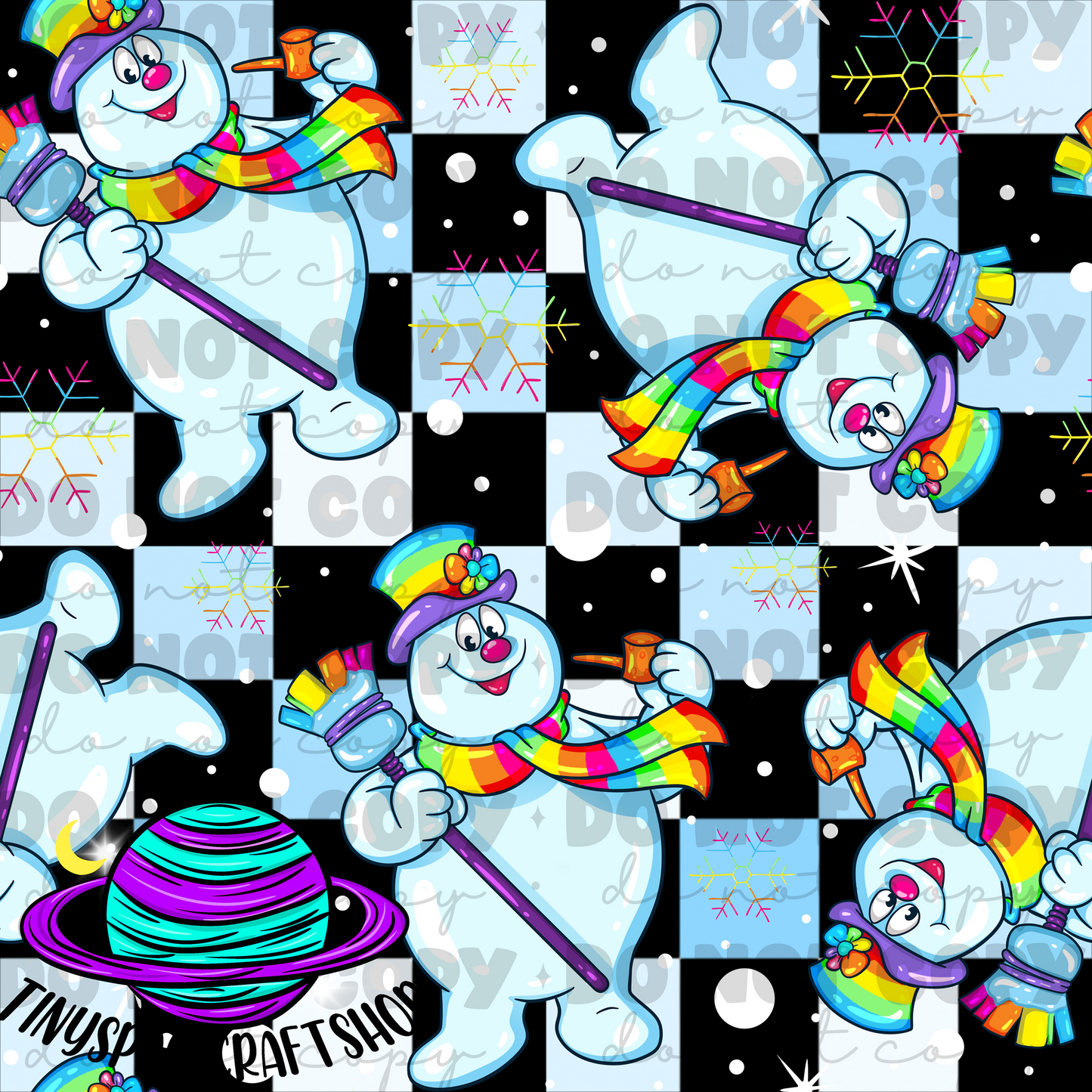 Rainbow snowman