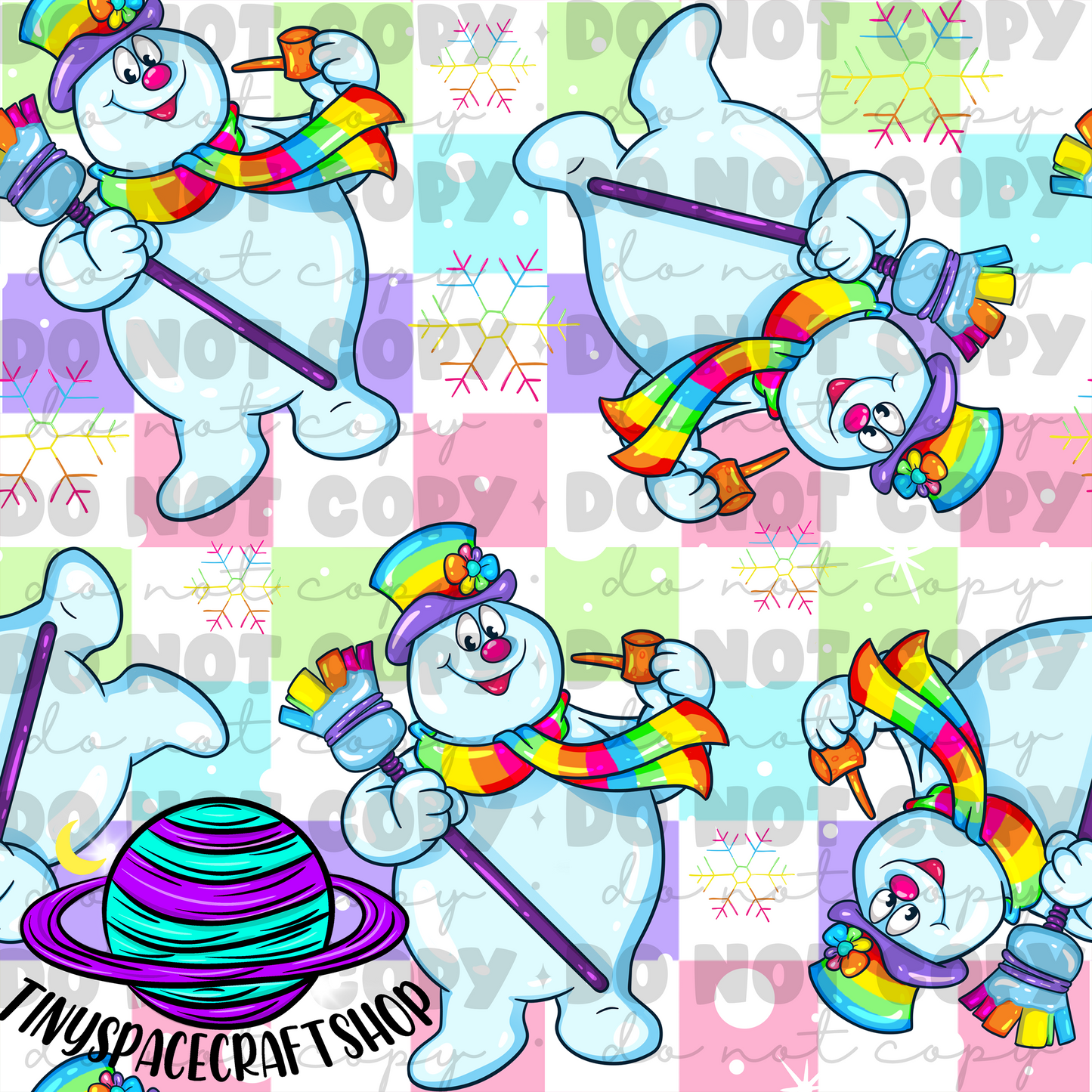 Rainbow snowman