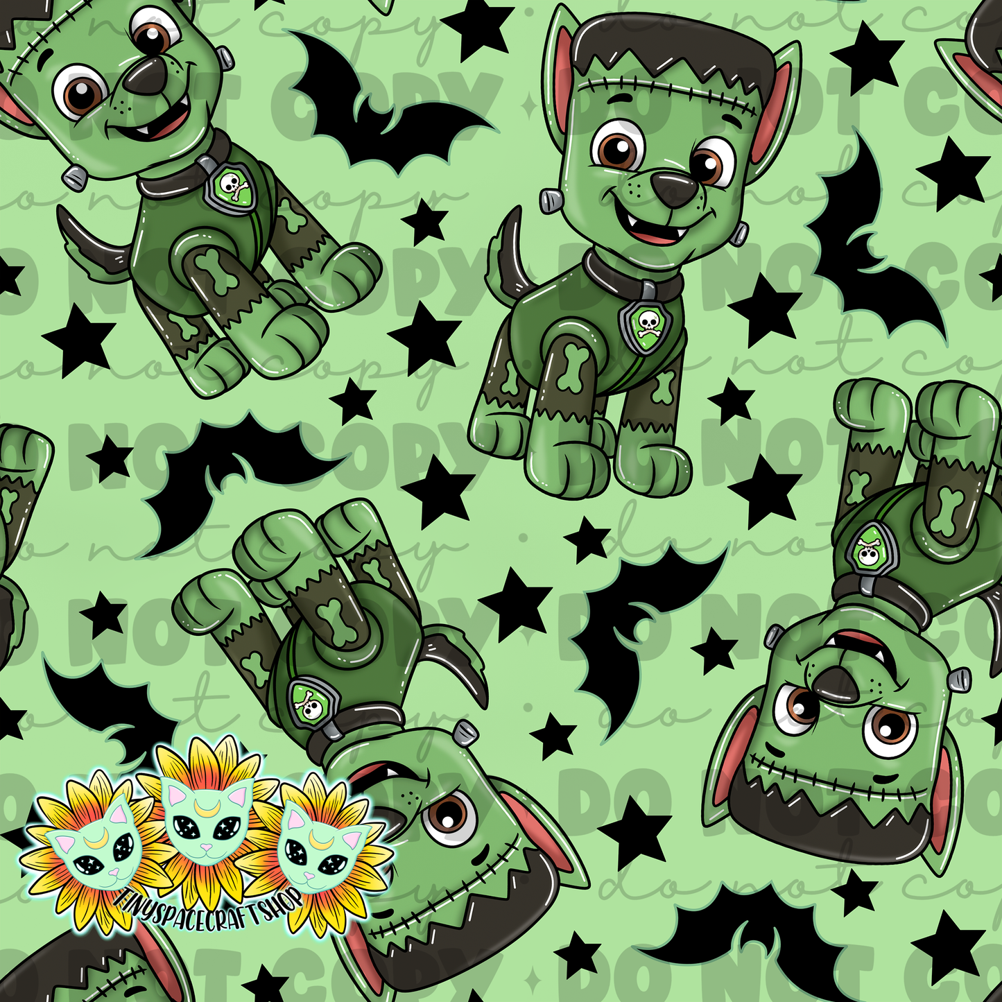 Green dog