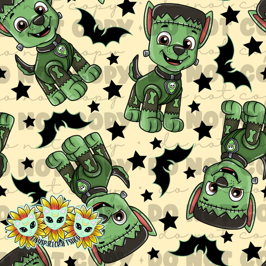 Green dog