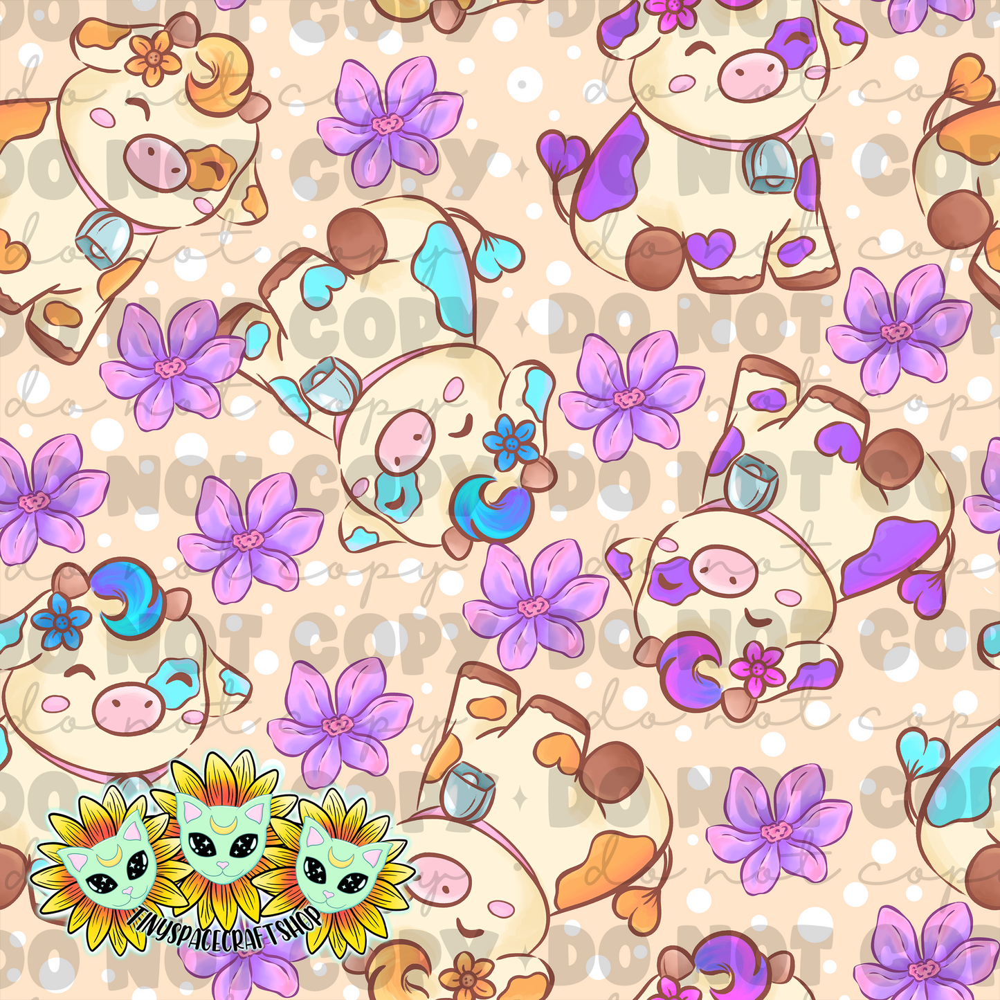 Floral cow