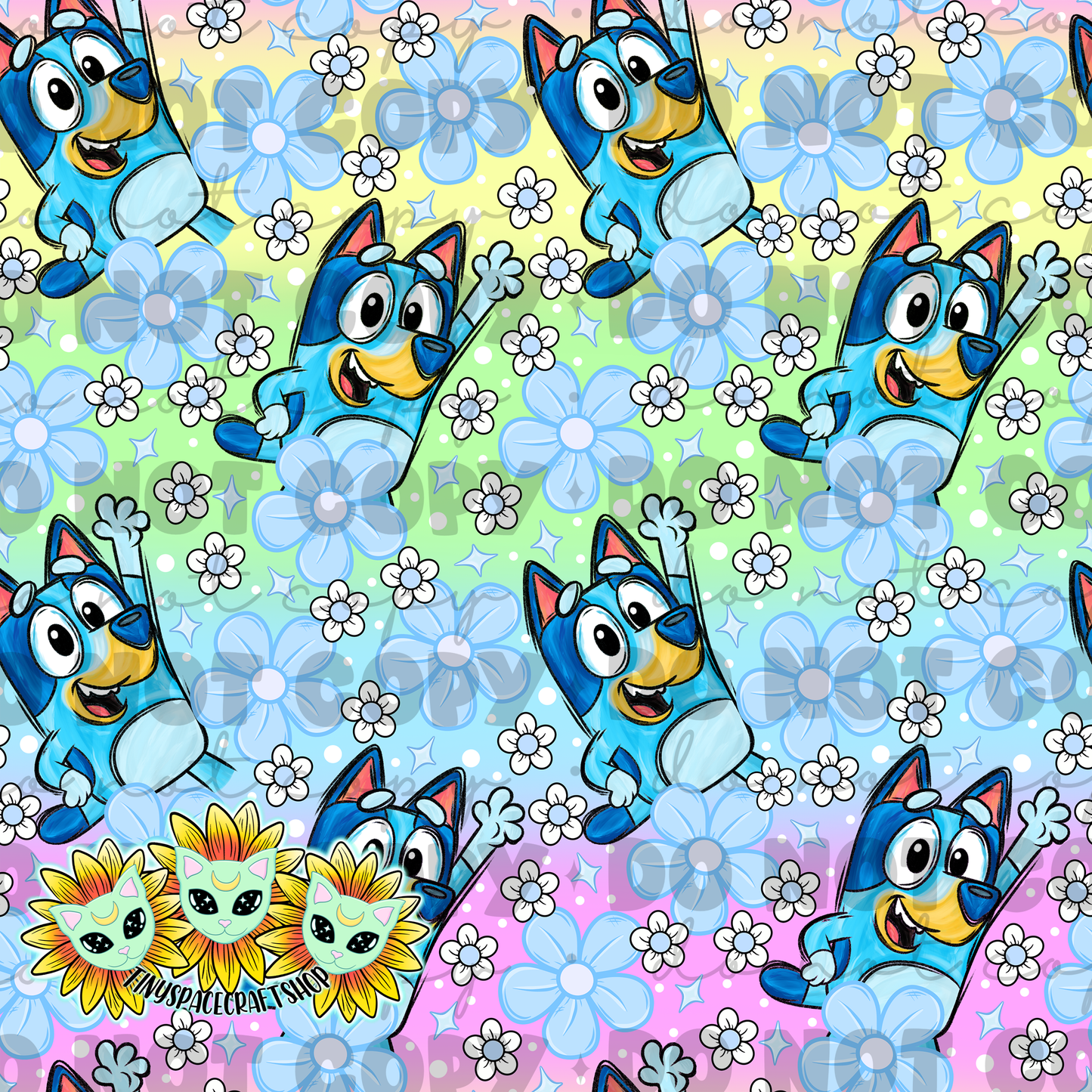 Floral blue