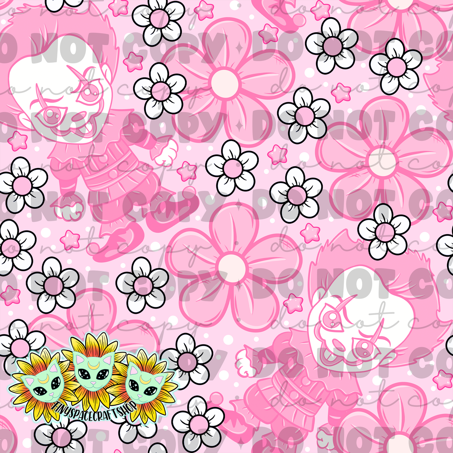 Floral pink clown