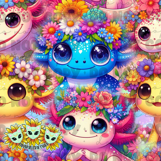 Floral axolotl