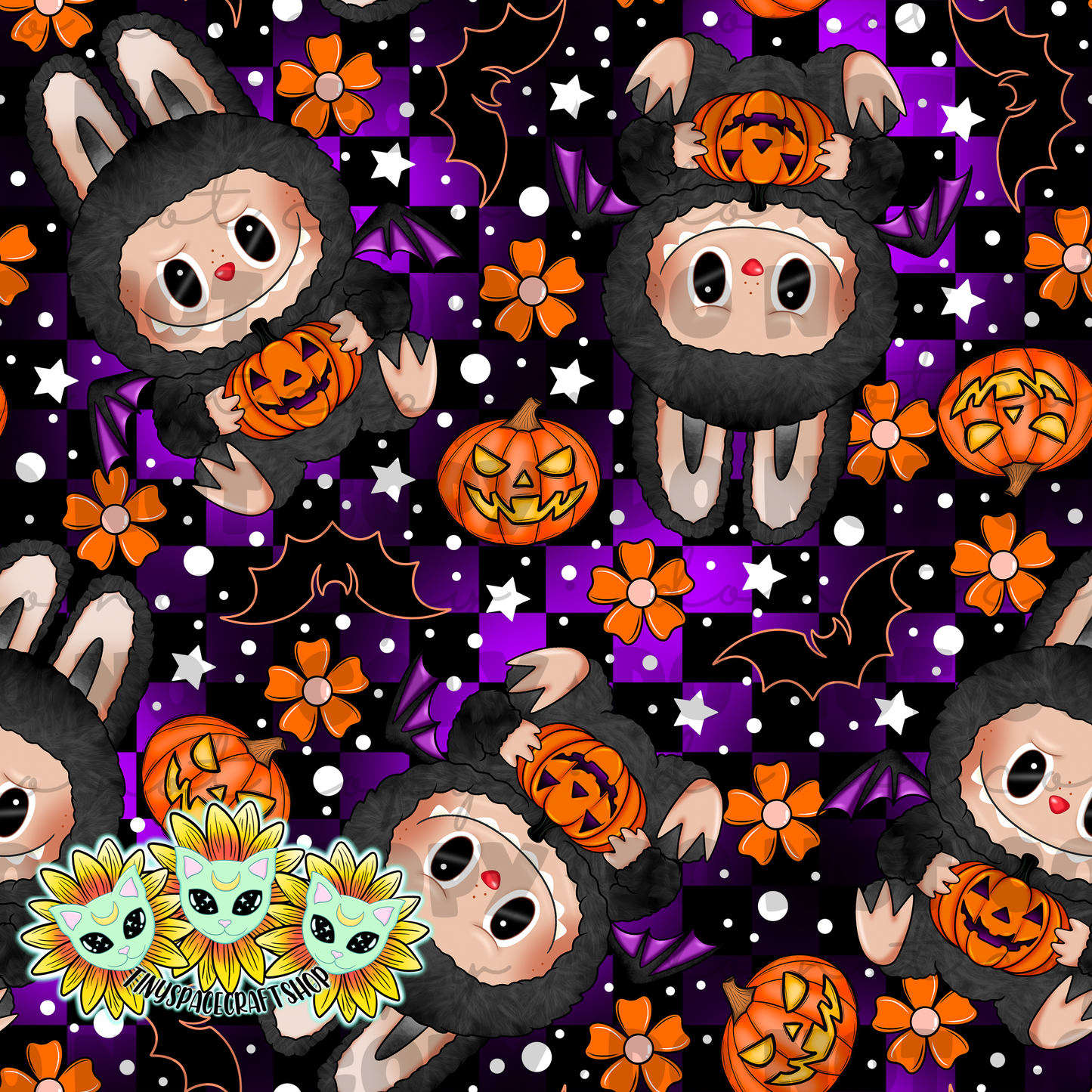 Halloween flower monster