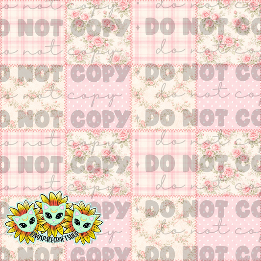 Pink floral patch