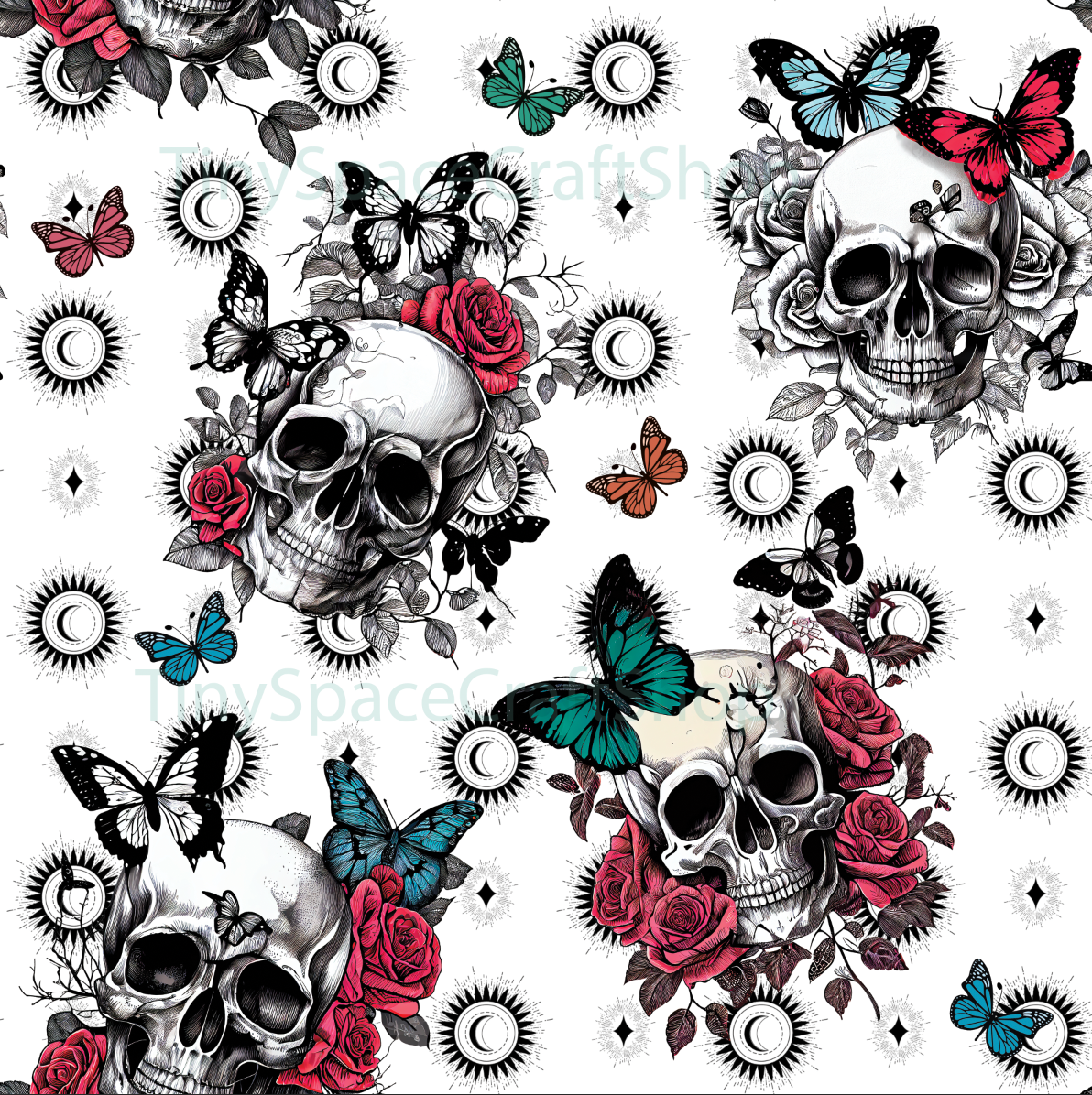 Skull Butterfly Seamless