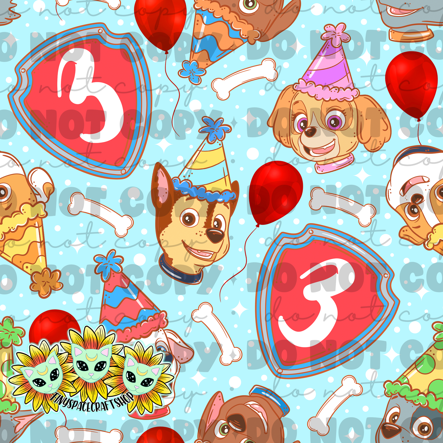 Dog birthday blue