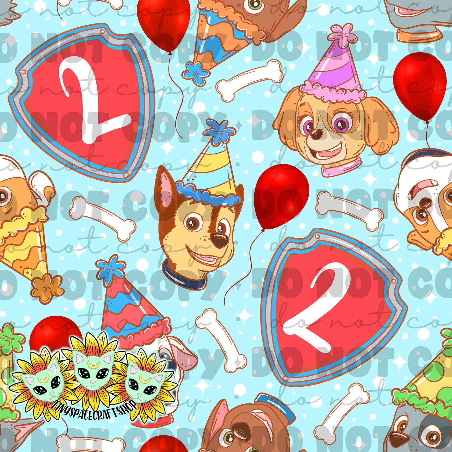 Dog birthday blue