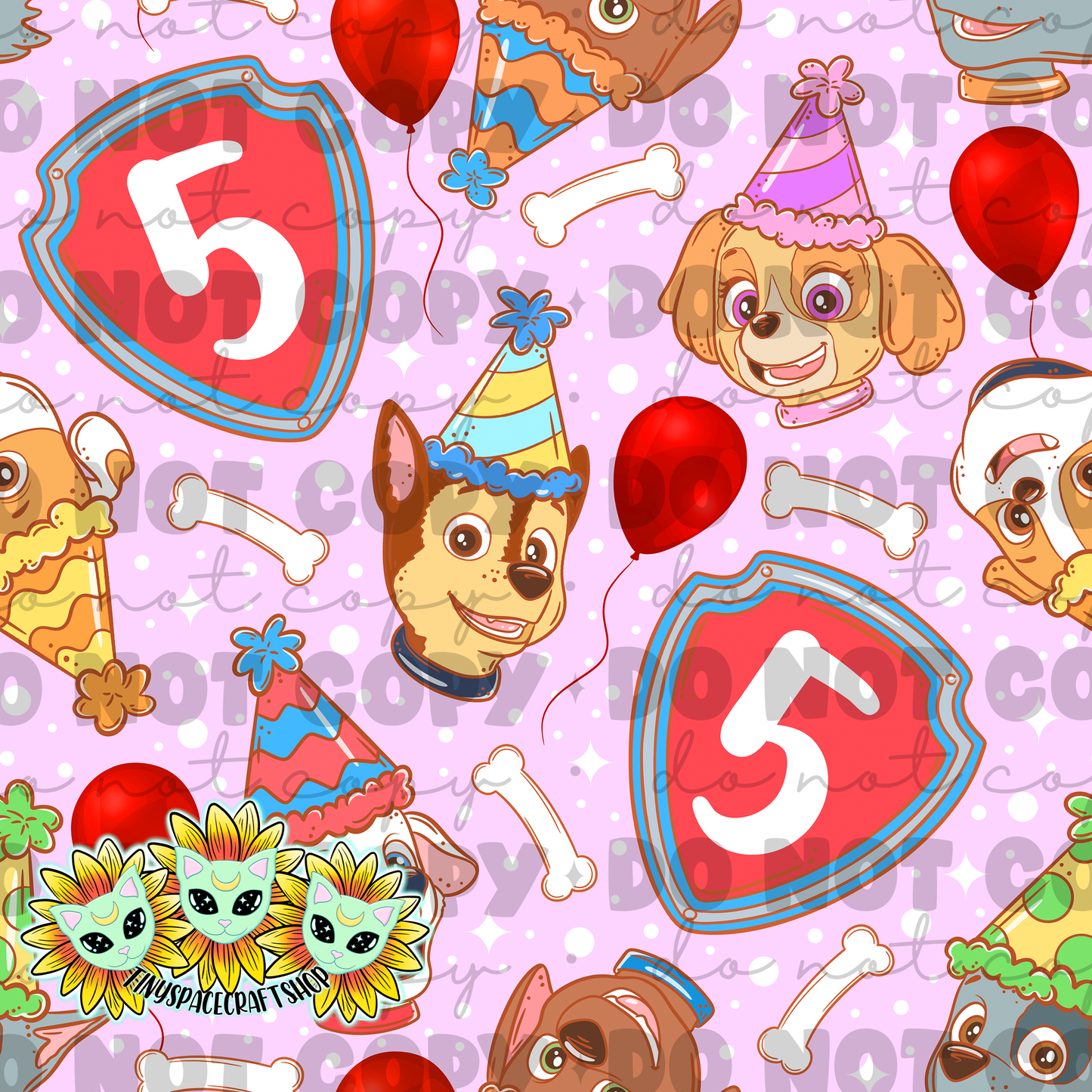 Dog birthday pink