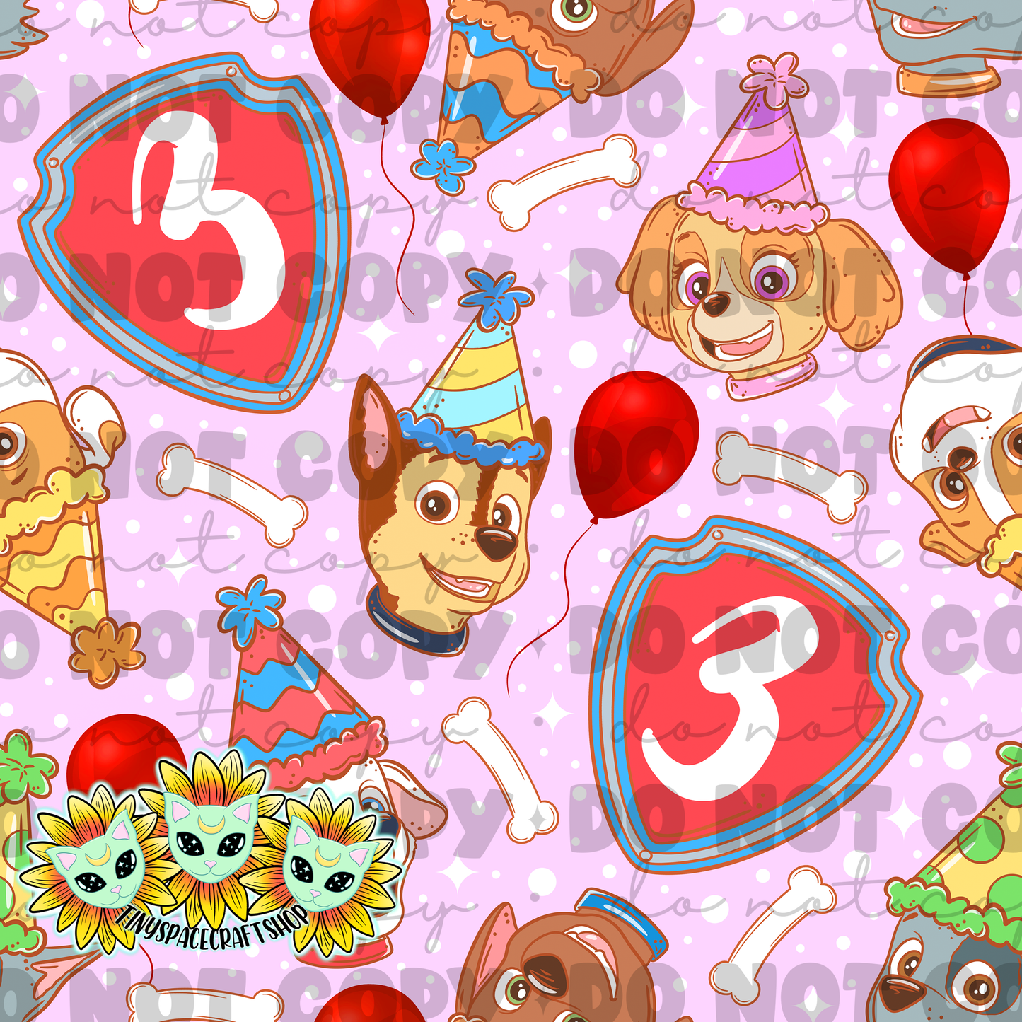 Dog birthday pink