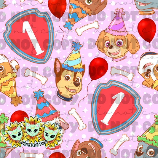 Dog birthday pink