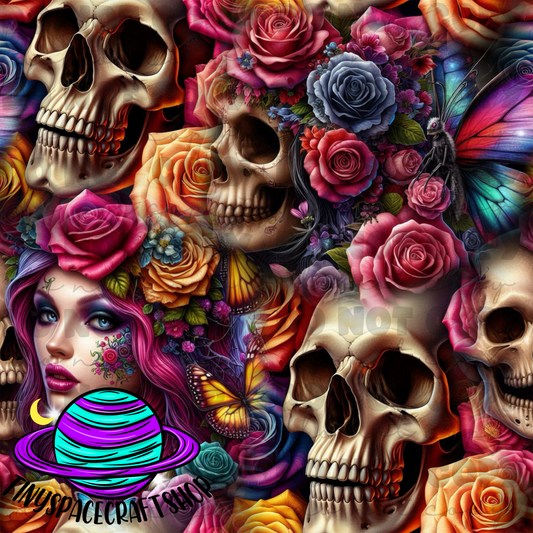 Floral skull