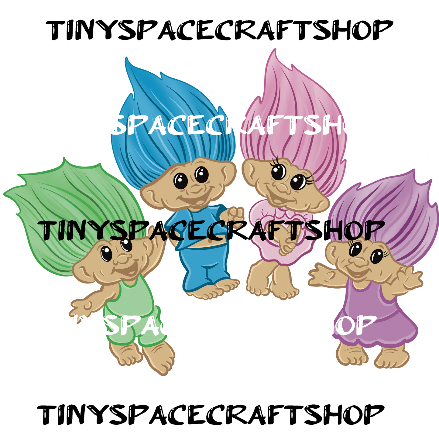 Troll toys matching PNG