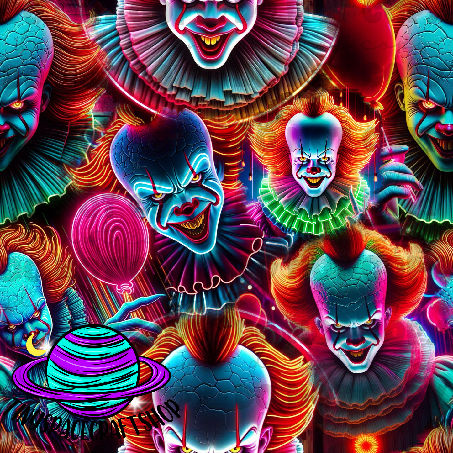 Neon clown