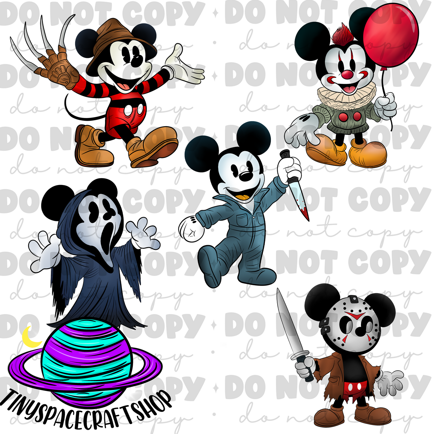 Horror mouse png personal or resale